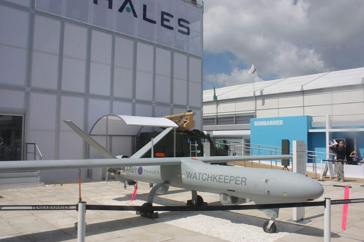 Le drone Watchkeper de Thalès (Wikimédia)