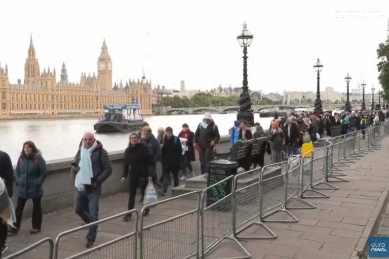 Londres se prépare aux funérailles de la reine (capture euronews)