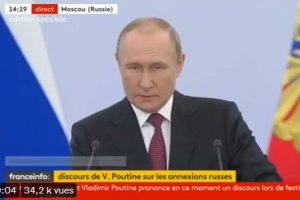 Discours d'annexion de Poutine à Moscou (capture franceinfo)
