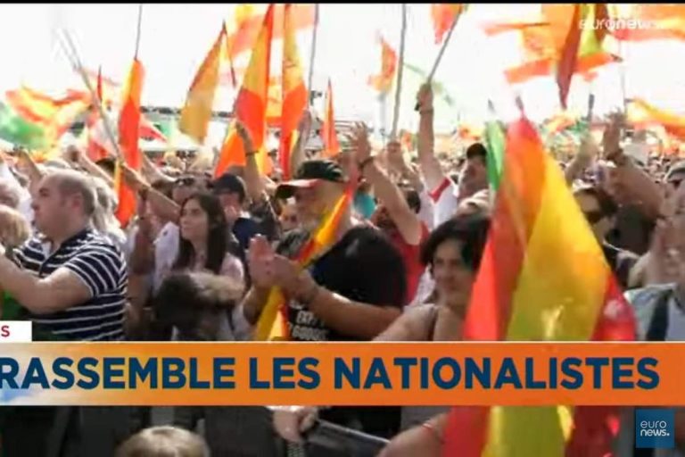 rassemblement nationaliste en Espagne (Euronews)