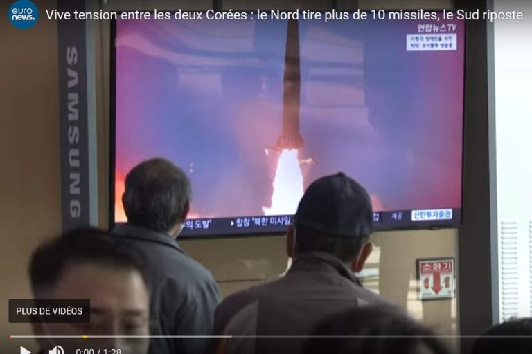 Missiles tirés depuis la Cotée du Nord (euronews)