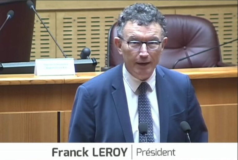 Franck Leroy (LR) président du Conseil régional Grand Est (capture site du Conseil régional)