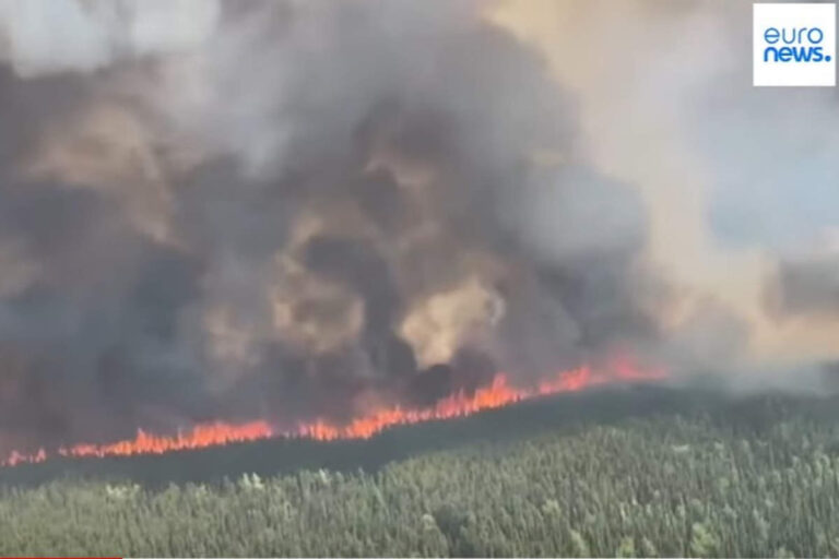 Incendies géants au Canada (capture Euronews)