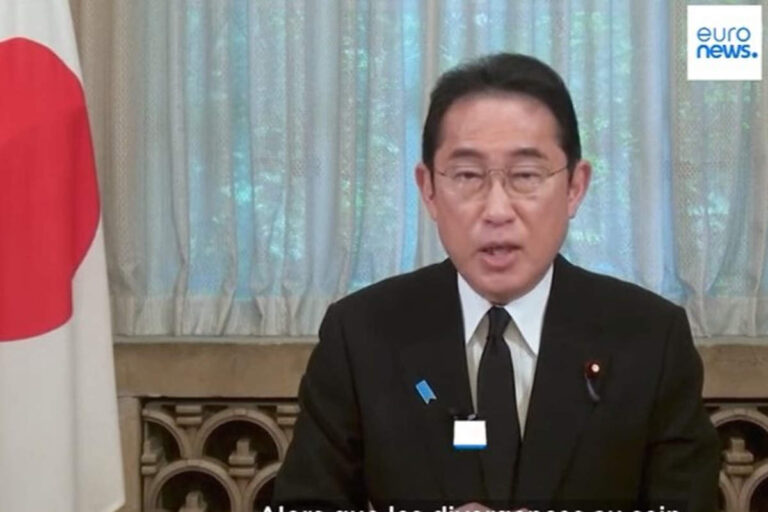 Japon : le Premier ministre adresse un message lors de la commémoration du largage de la bombe de Nagasaki (capture euronews)