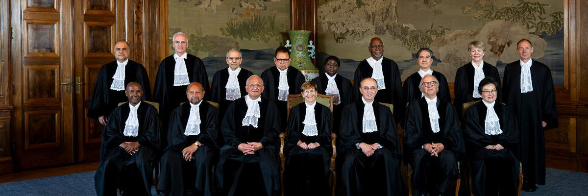 Les membres de la Cour de justice internationale (Photo CIJ) 