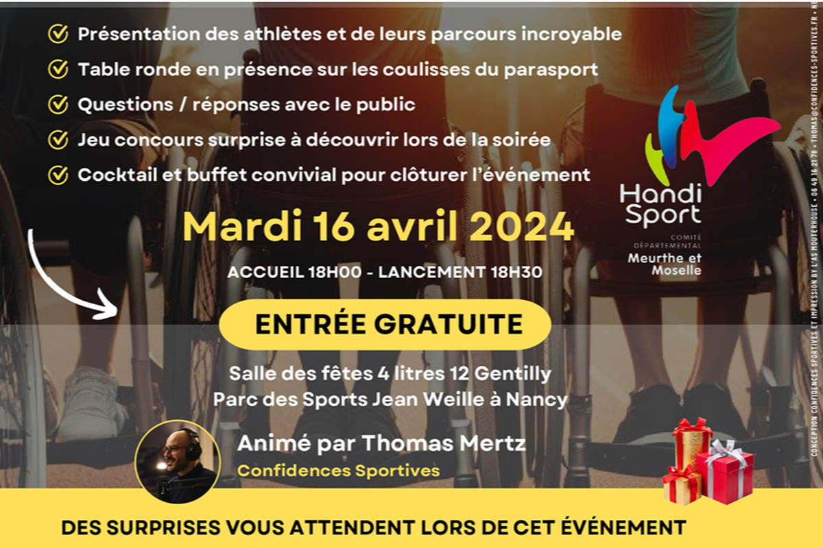 JO paralympiques : une soirée grandiose à Nancy le 16 avril 2024