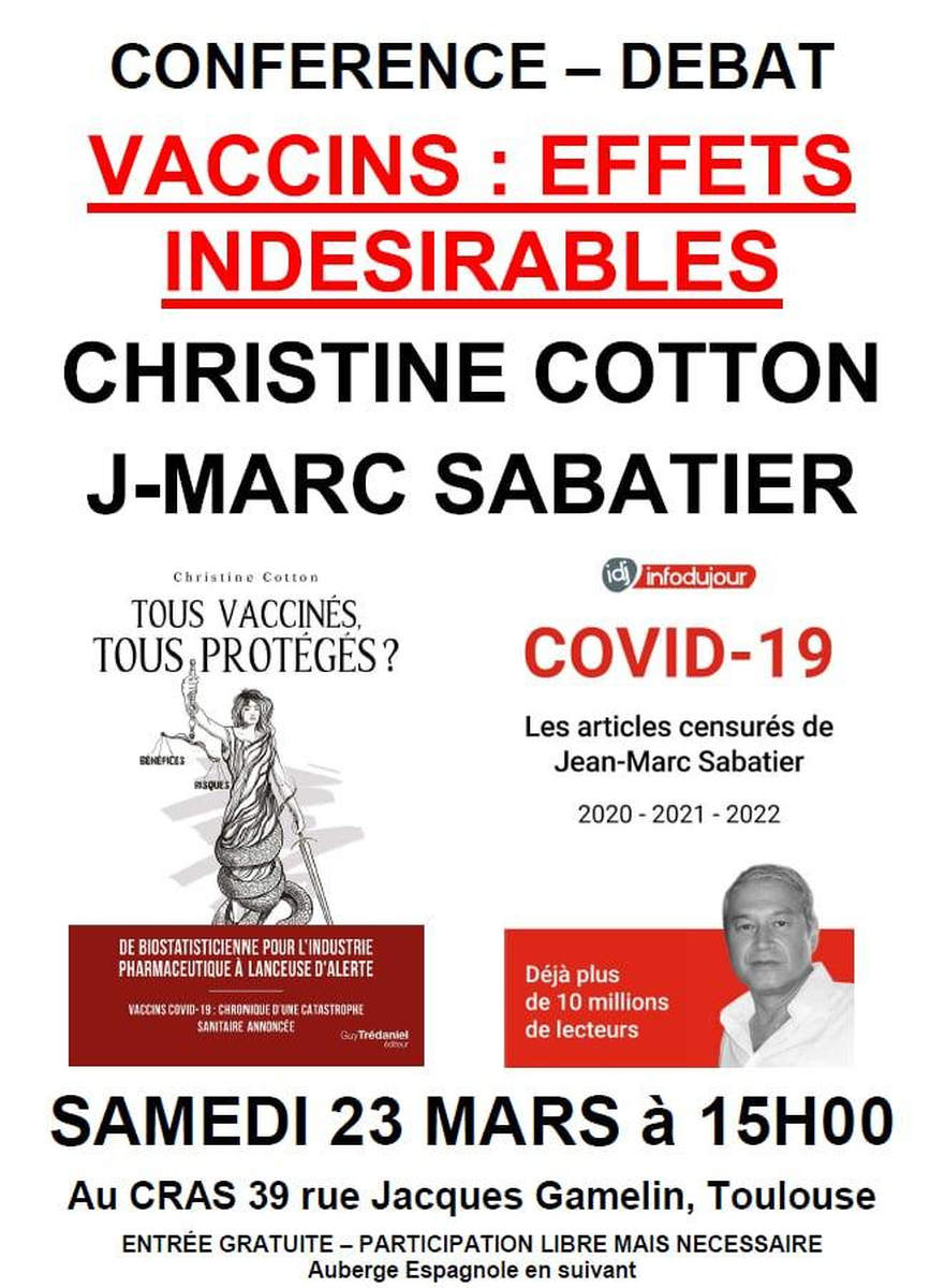 Conférence-débat de Christine Cotton et Jean-Marc Sabatier