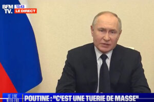 Le président de la Fédération de Russie s'exprime à la télévision (capture BFM)