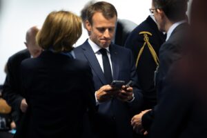Le président français Emmanuel Macron lors du sommet de l'alliance militaire de l'OTAN à Bruxelles.