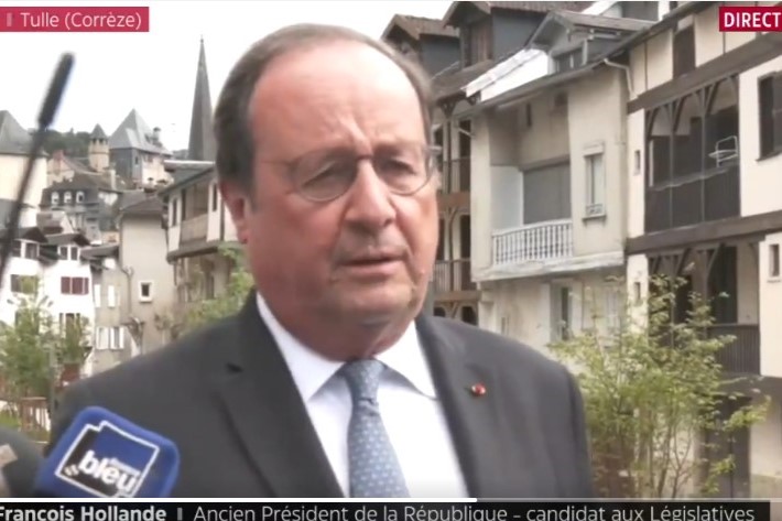 François Hollande candidat en Corrèze (capture LCI)