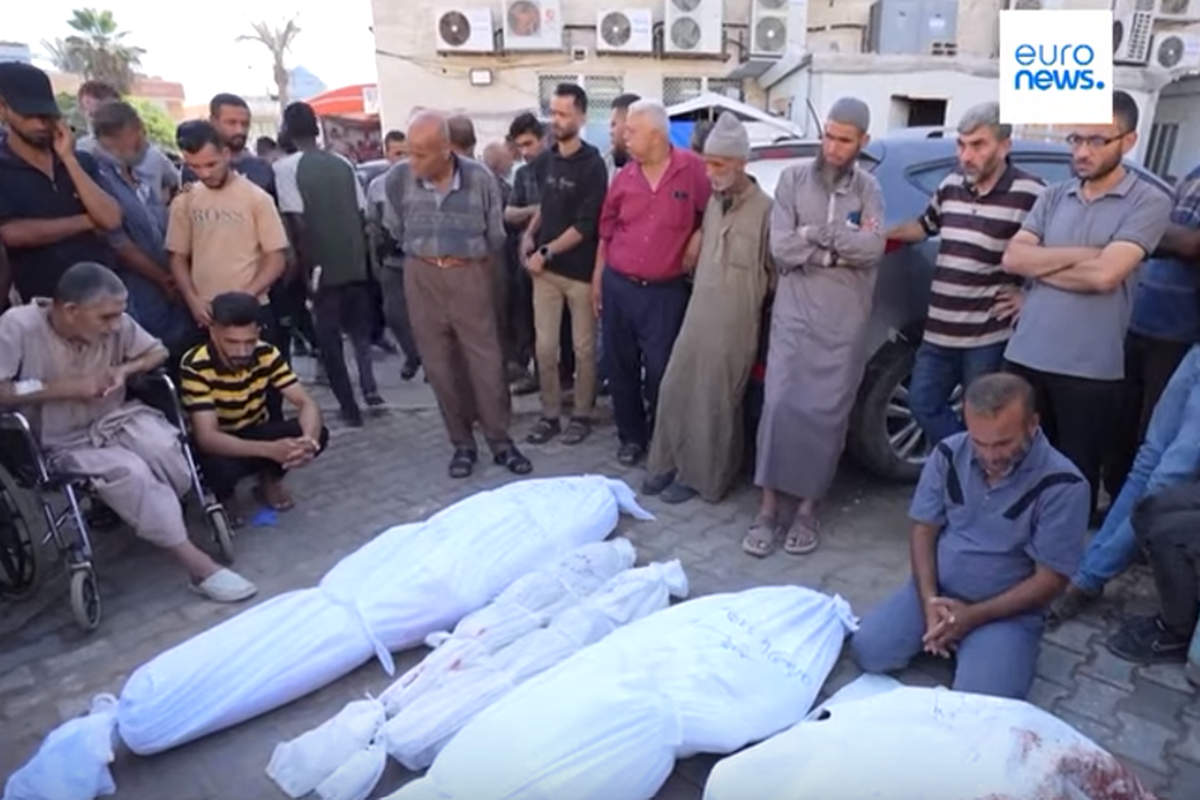 Nouvelles frappes sur la ville de Rafah (capture euronews)