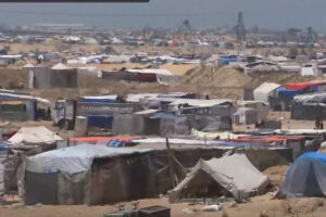Un camp de réfugiés à Gaza (euronews)