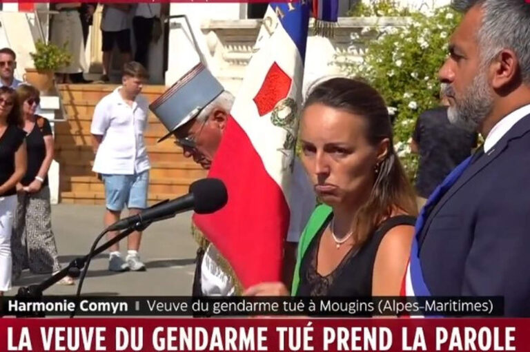 Obsèques du gendarme tué après un refus d'obtempérer (capture LCI)