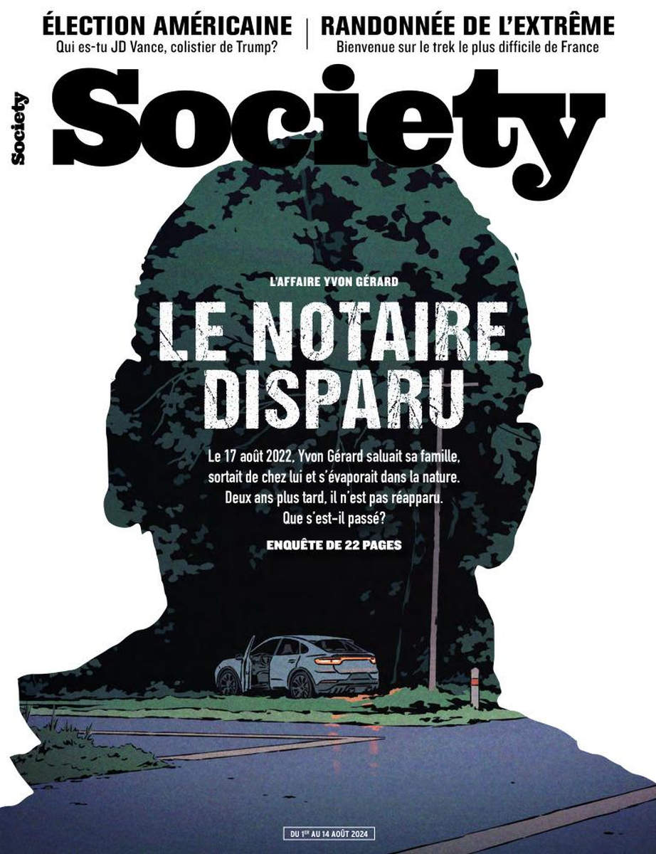 A la Une du magazine Society, l'enquête sur la disparition d'Yvon Gérard