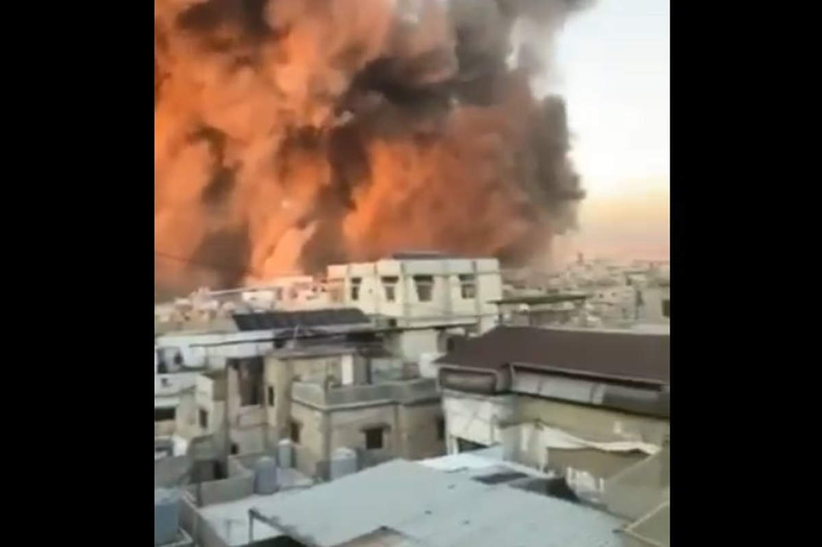 Beyrouth bombardée par Isaraël (capture X)