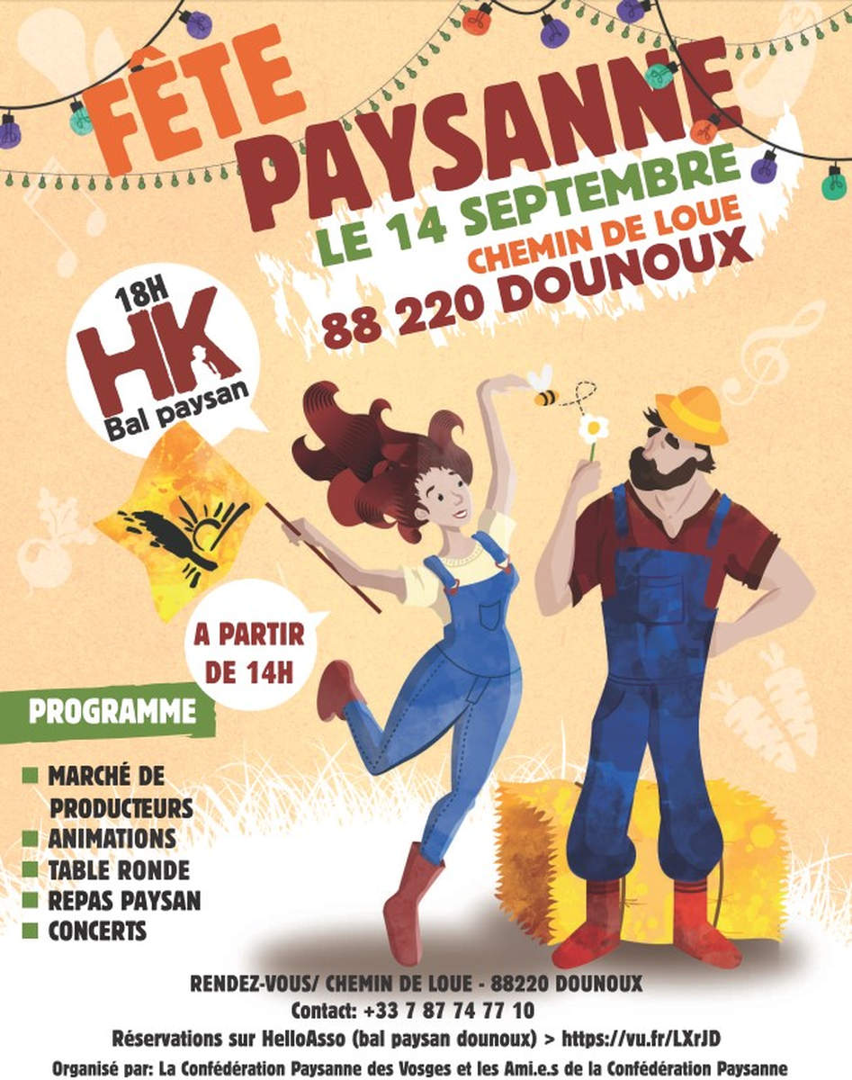 Fête paysanne à Dounoux, Vosges (affiche)