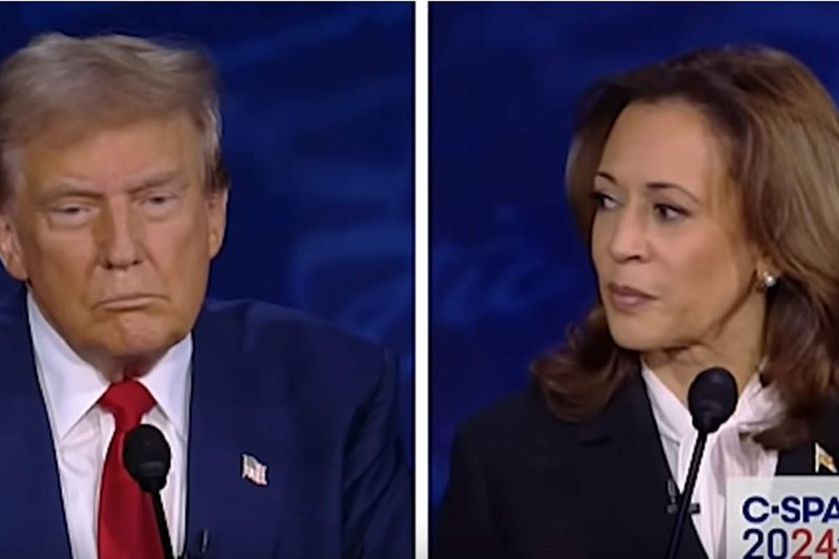 Débat Trump-Harris (capture The Boston Globe)