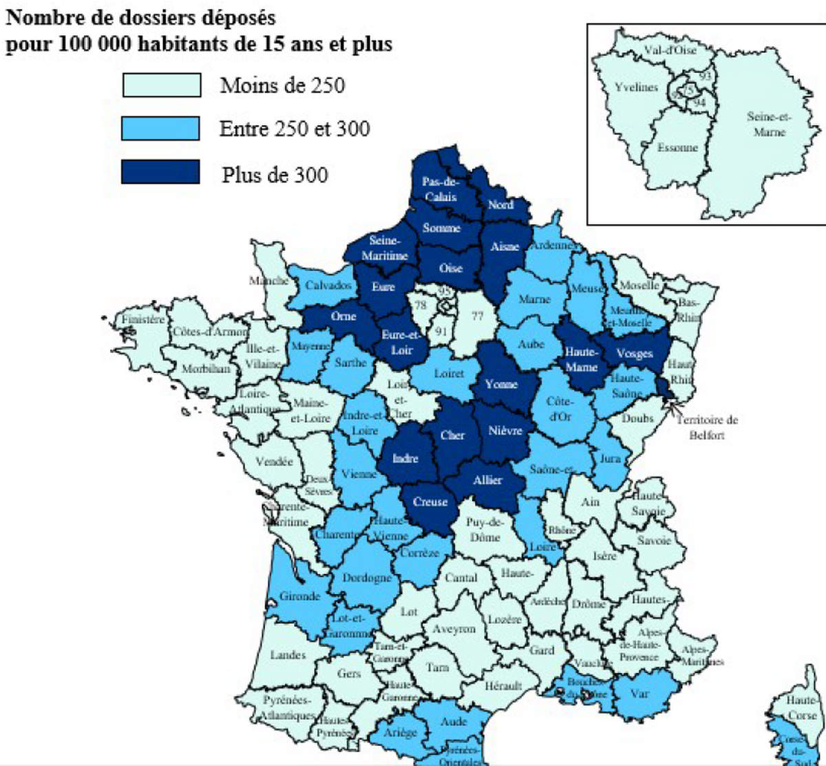 Banque de France, carte sur surendettement