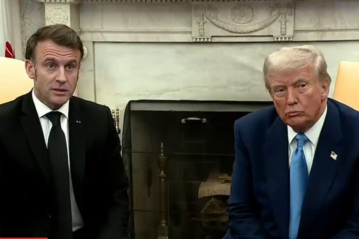 Macron-Trump (capture CNN)