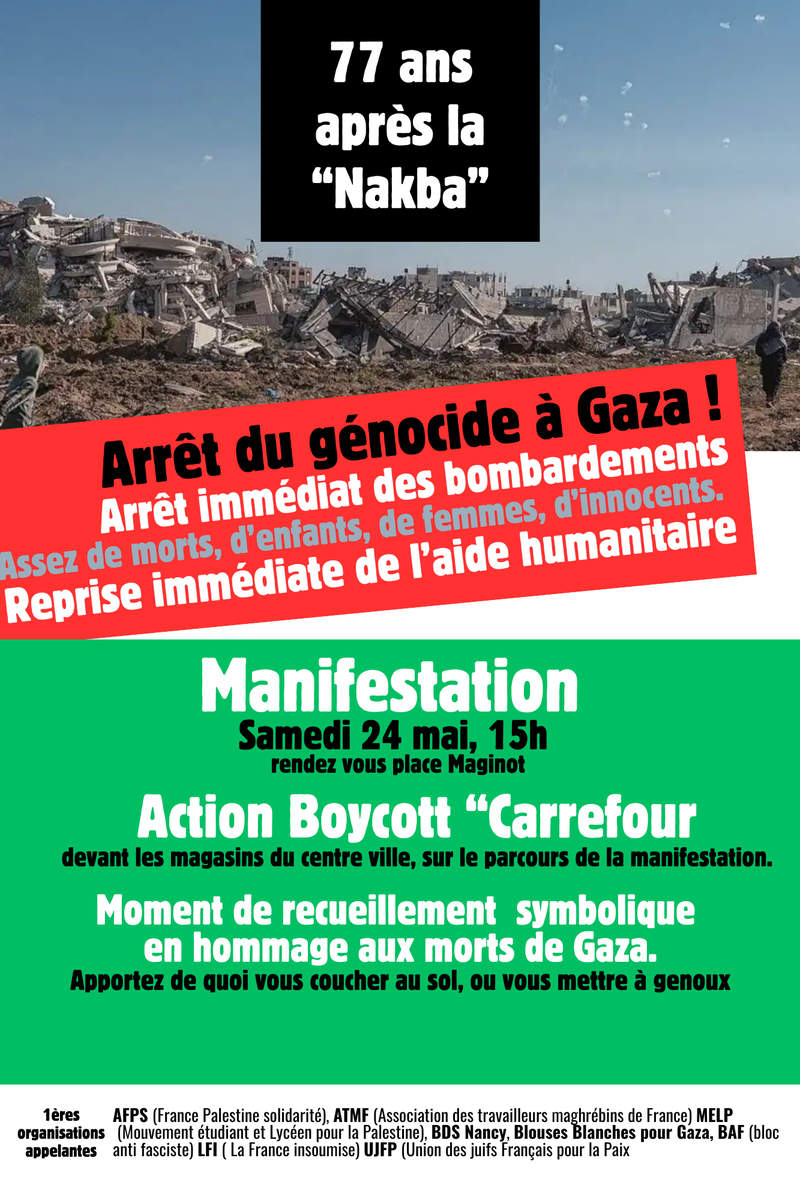 Manif en faveur de Gaza