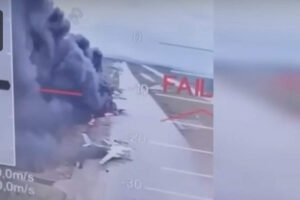 Attaque des bases aériennes russes (capture vidéo TV Ukraine)