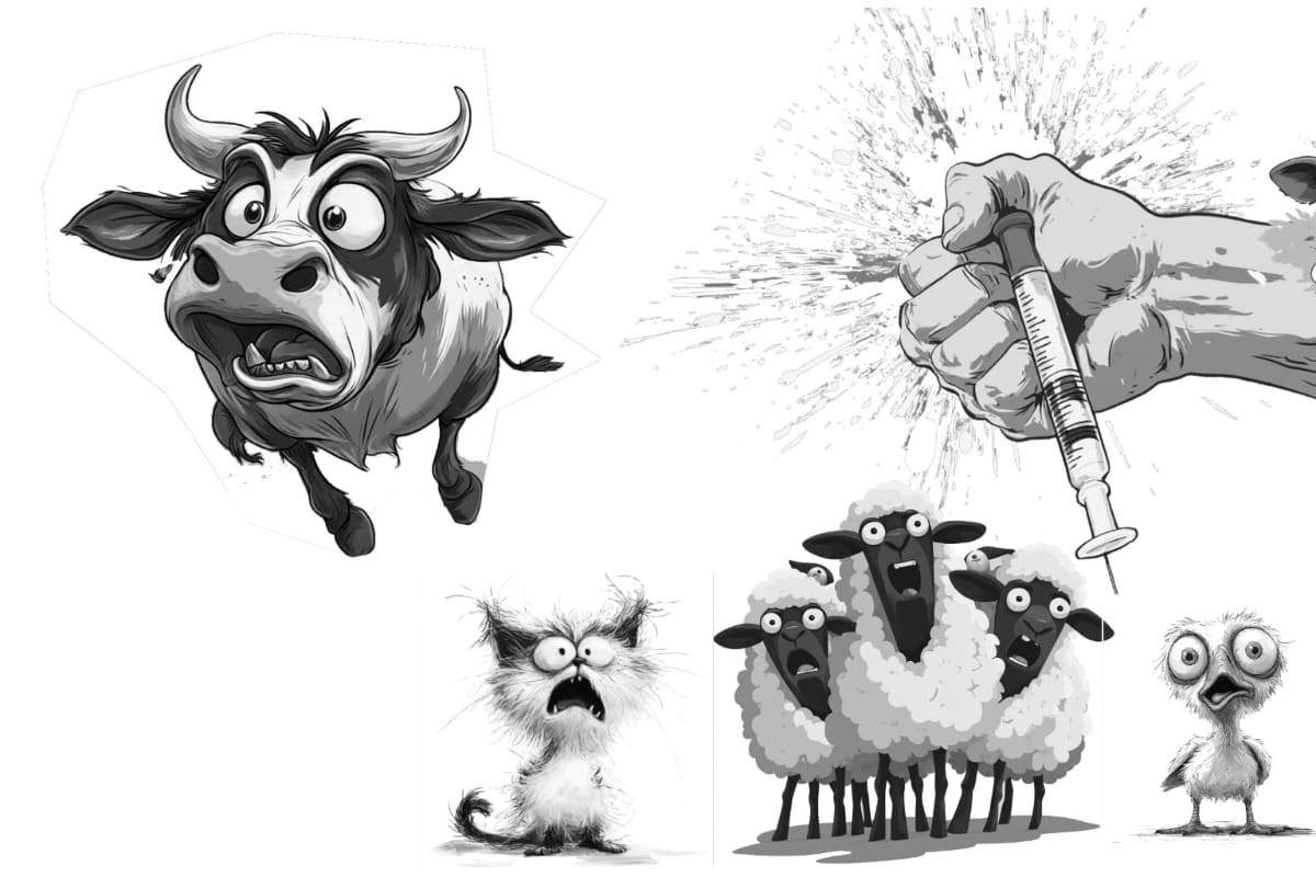 Vaccination animale (dessin Anne-Marie/ Agathe Dream Digital)