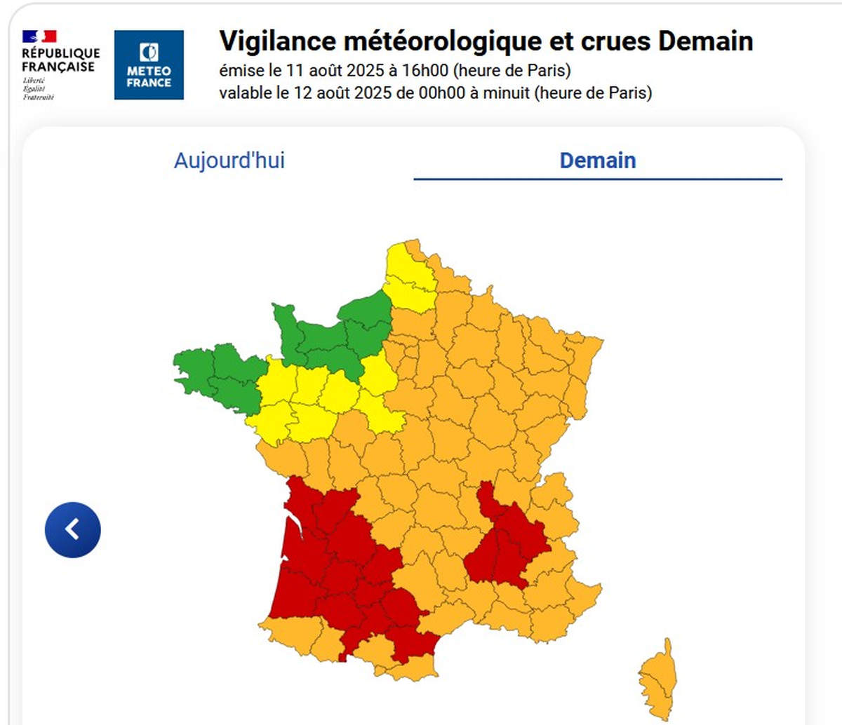 Vigilance Météo France