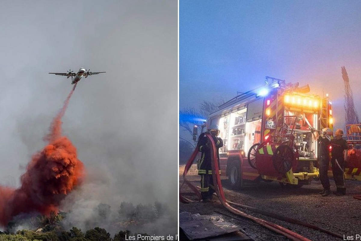 1500 sapeurs-pompiers luttent contre les flammes (photo SDIS 11)