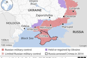 Ukraine, contrôle de l'armée russe (Wikipédia)