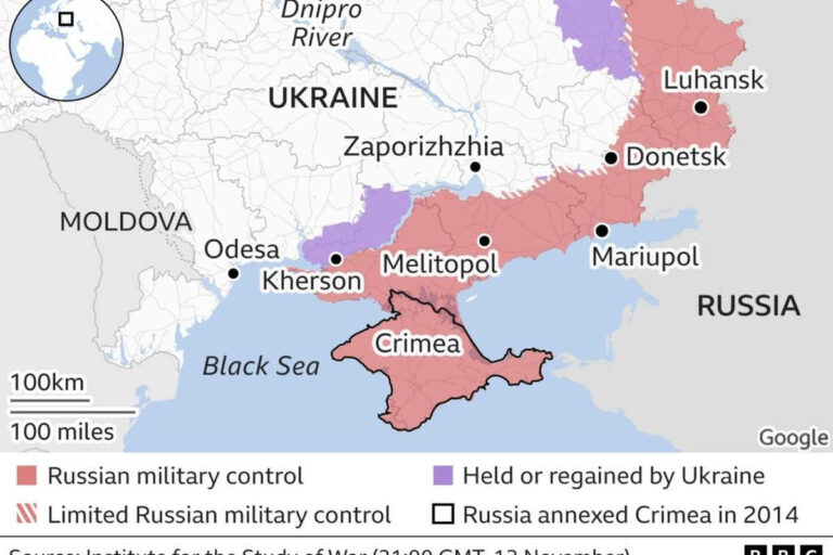 Ukraine, contrôle de l'armée russe (Wikipédia)