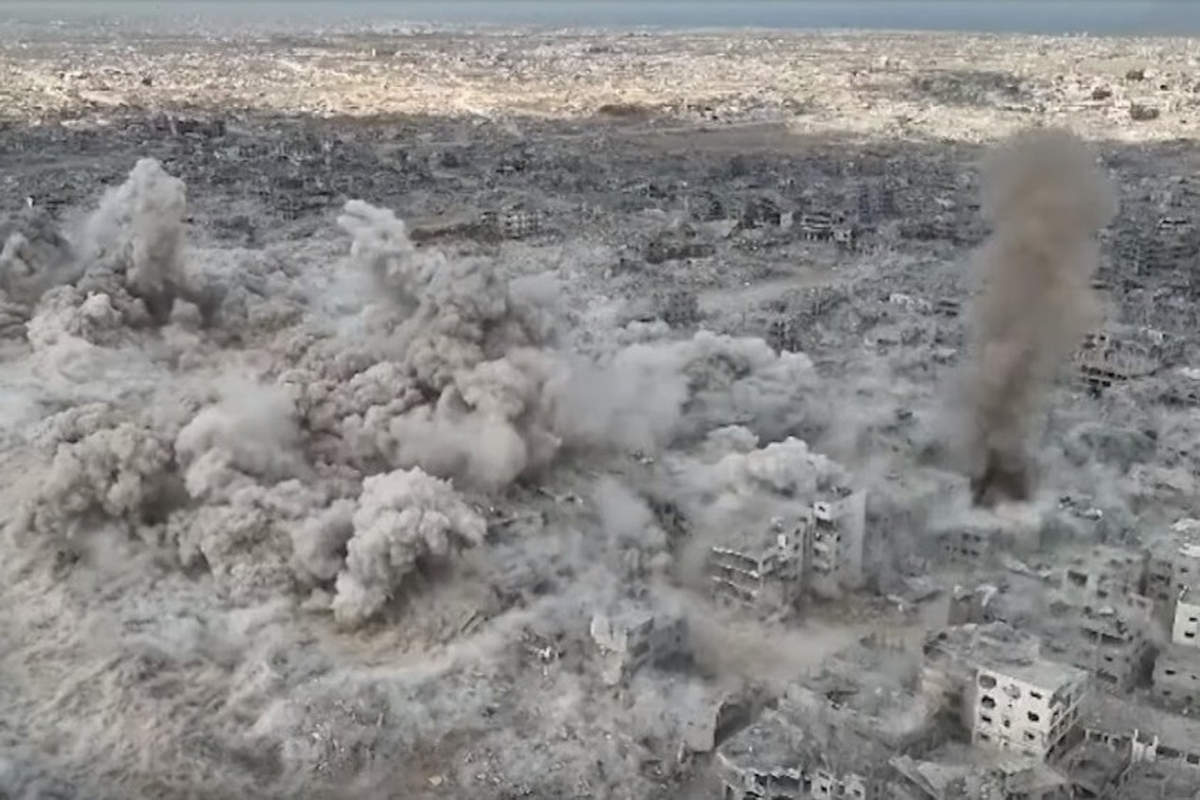 La ville de Gaza pilonnée par l'armée israélienne dans l'indifférence générale (capture Euronews)