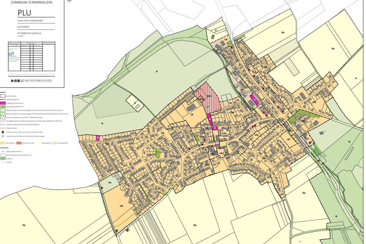 Approbation du PLU Amanvillers 12 juin 2020-Règlement graphique.