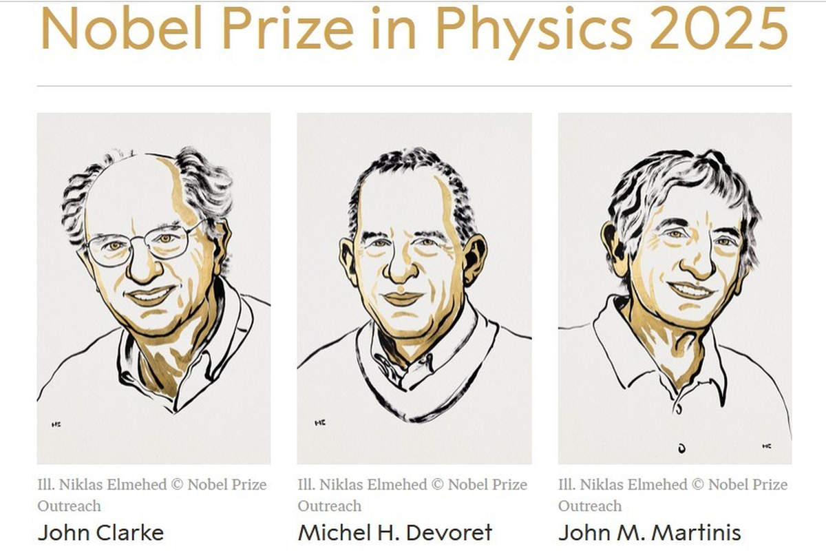 Les lauréats du prix Nobel de Physique (Niklas Elmehed © Nobel Prize Outreach)