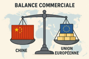 Macron veut rééquilibrer la balance commerciale entre la Chine et l'UE (création IA)