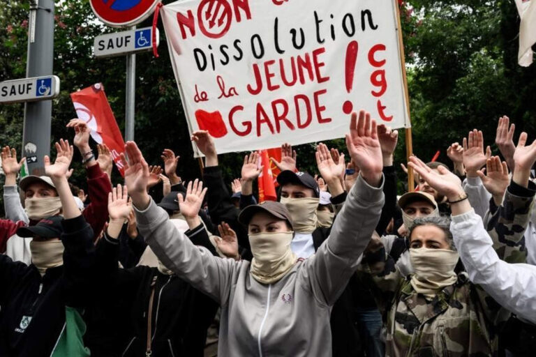 Manif de La Jeune Garde (France24)