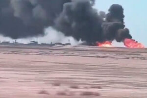 raffineries de pétrole en feu (capture X)