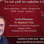 Dîner palestinien avec le Pr Raphaël Pitti, en invité d'honneur (affiche)