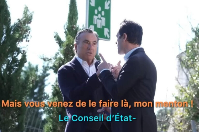 Vive altercation entre le maire d'Arcachon, Yves Foulon et son opposant écologiste Vital Baude, le 15 mars 2026 (capture YouTube)