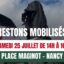 Palestine  : rassemblement samedi 25 juillet, de14 à 18 h Place Maginot à Nancy