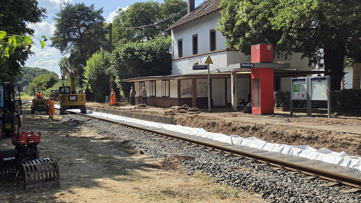 Côté allemand, la gare de Siersburg en pleine rénovation (DR)