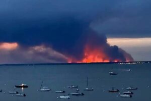 Incendie en Gironde (capture X)