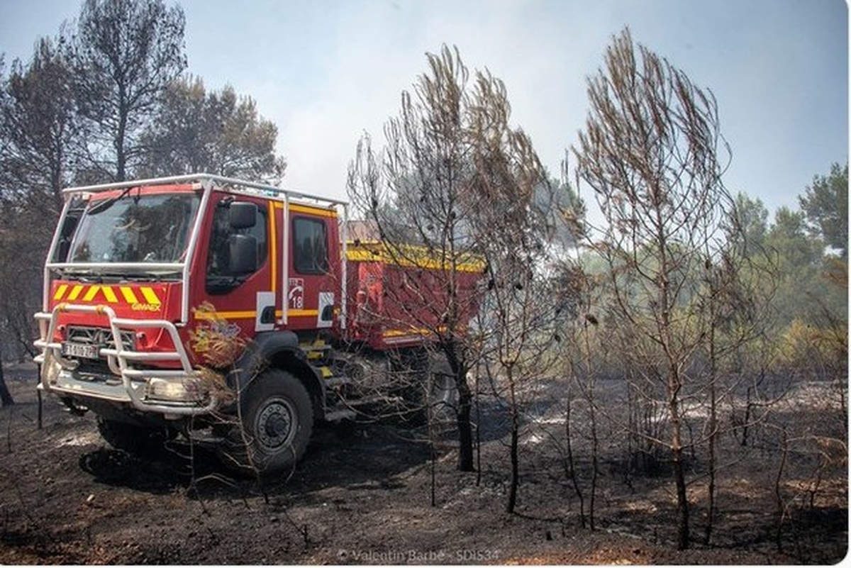 Le dur combat des pompiers (SDIS34)