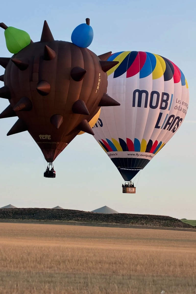 es montgolfières de différentes fomes (dr)