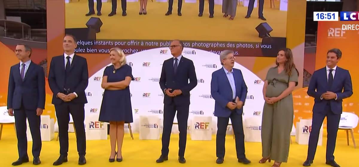 Présidentielles : débat de sept candidats organisé par le Medef sur LCI (capture LCI)