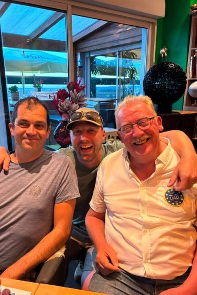 Les trois organisateurs : Georges Humeau, président du Club de Chambley, Christophe Guyon et Geoffroy Empain (DR)