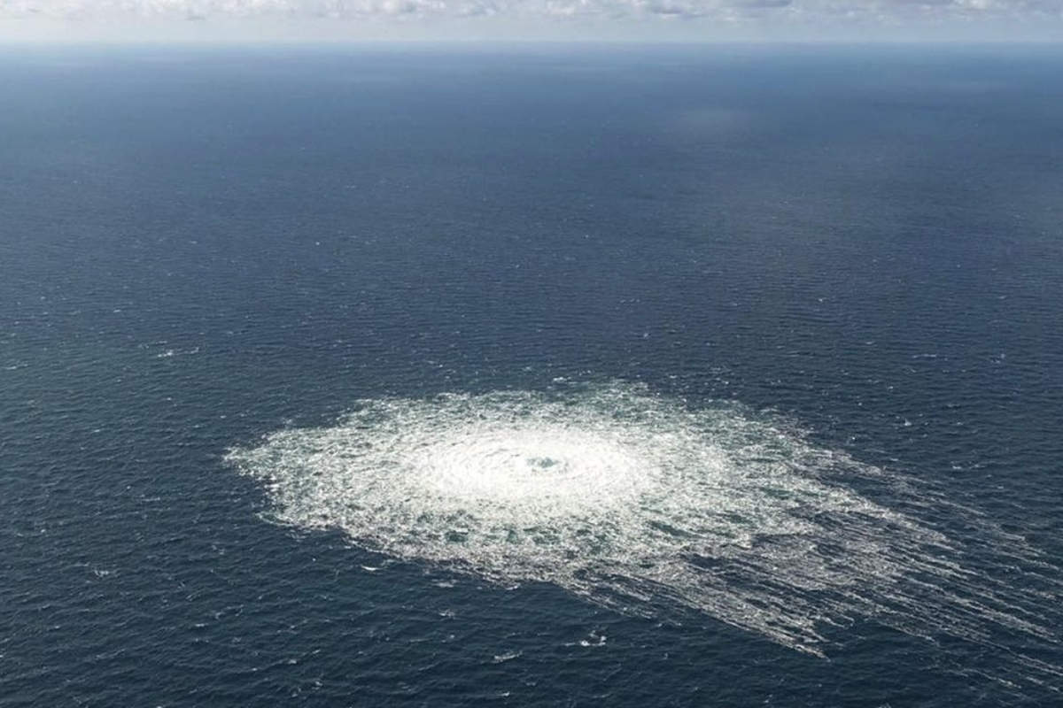 Sabotage du Nord Stream 2, le 26 septembre 2022 en mer Baltique (capture X)