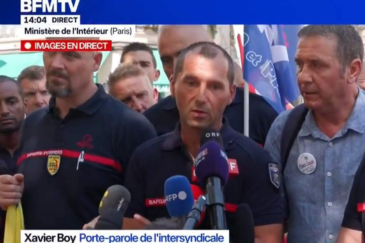 Pompiers en colère (capture BFMTV)