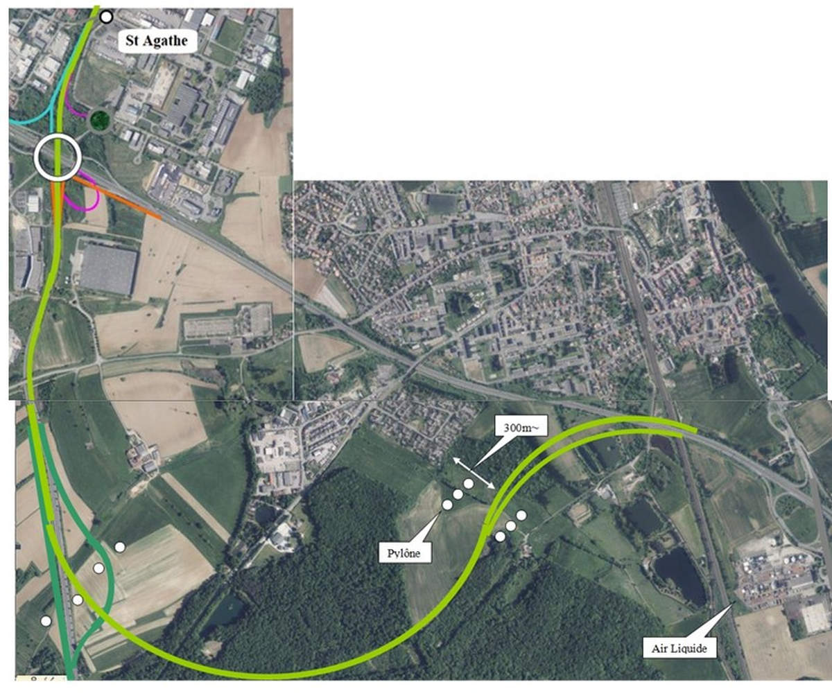 Variante 2, la totalité du tracé