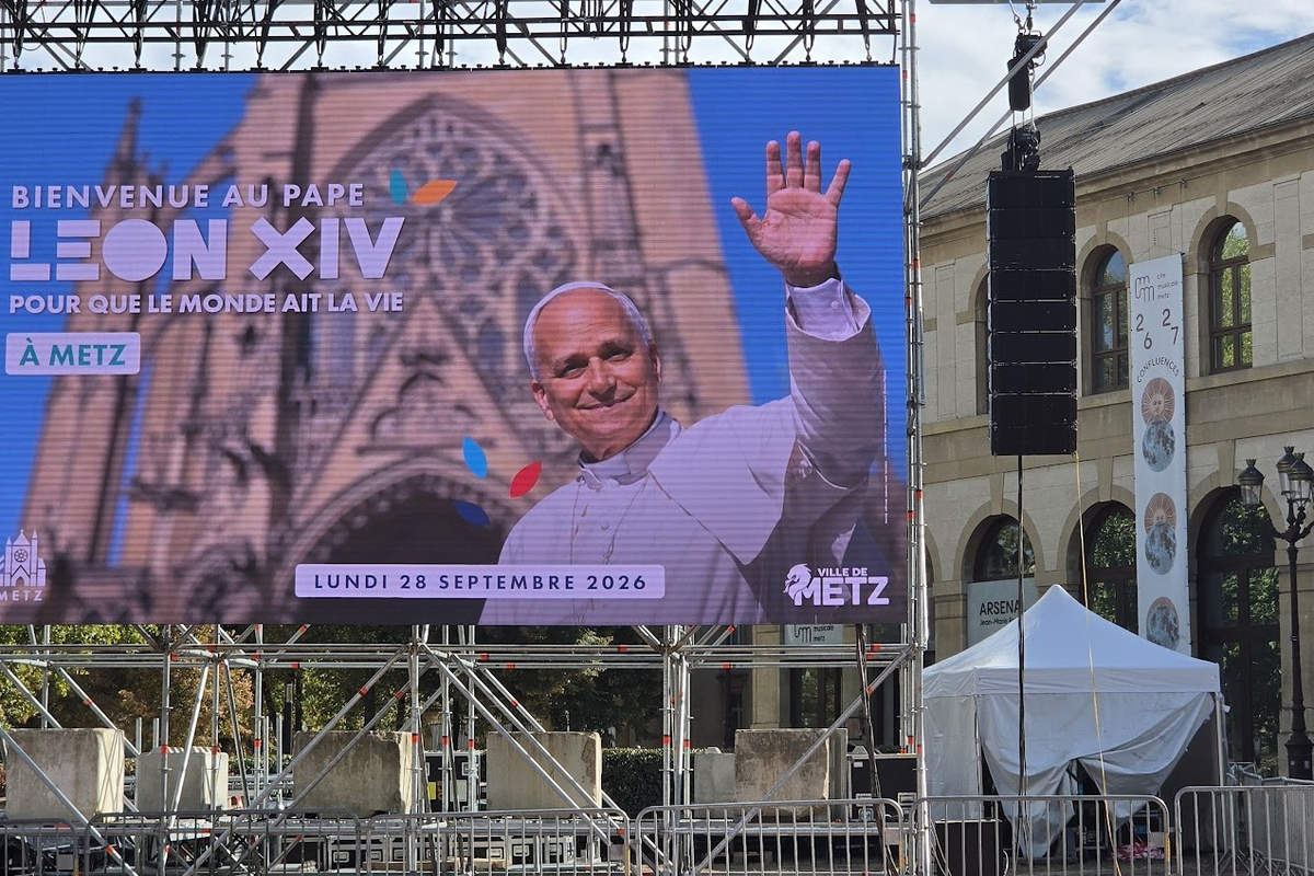 Le pape à Metz ce lundi 28 setembre 2026 (DR)