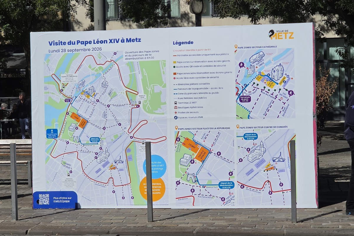 Visite du pape à Metz : un circuit millimétré (DR)